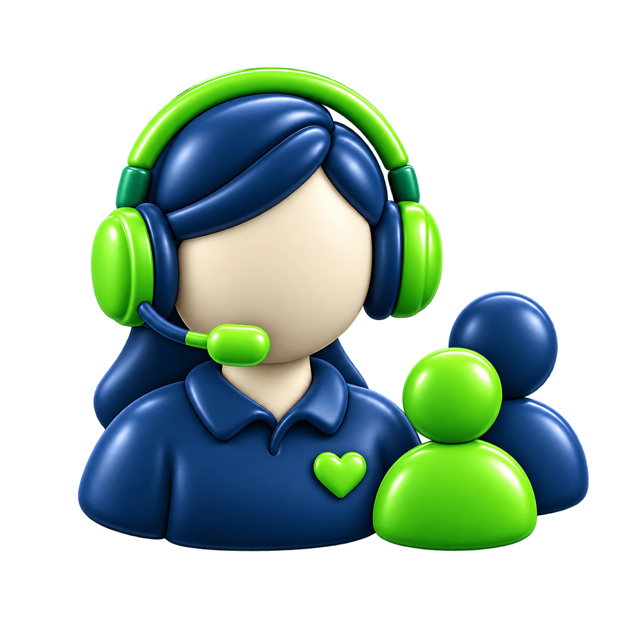 A support representative helping community members