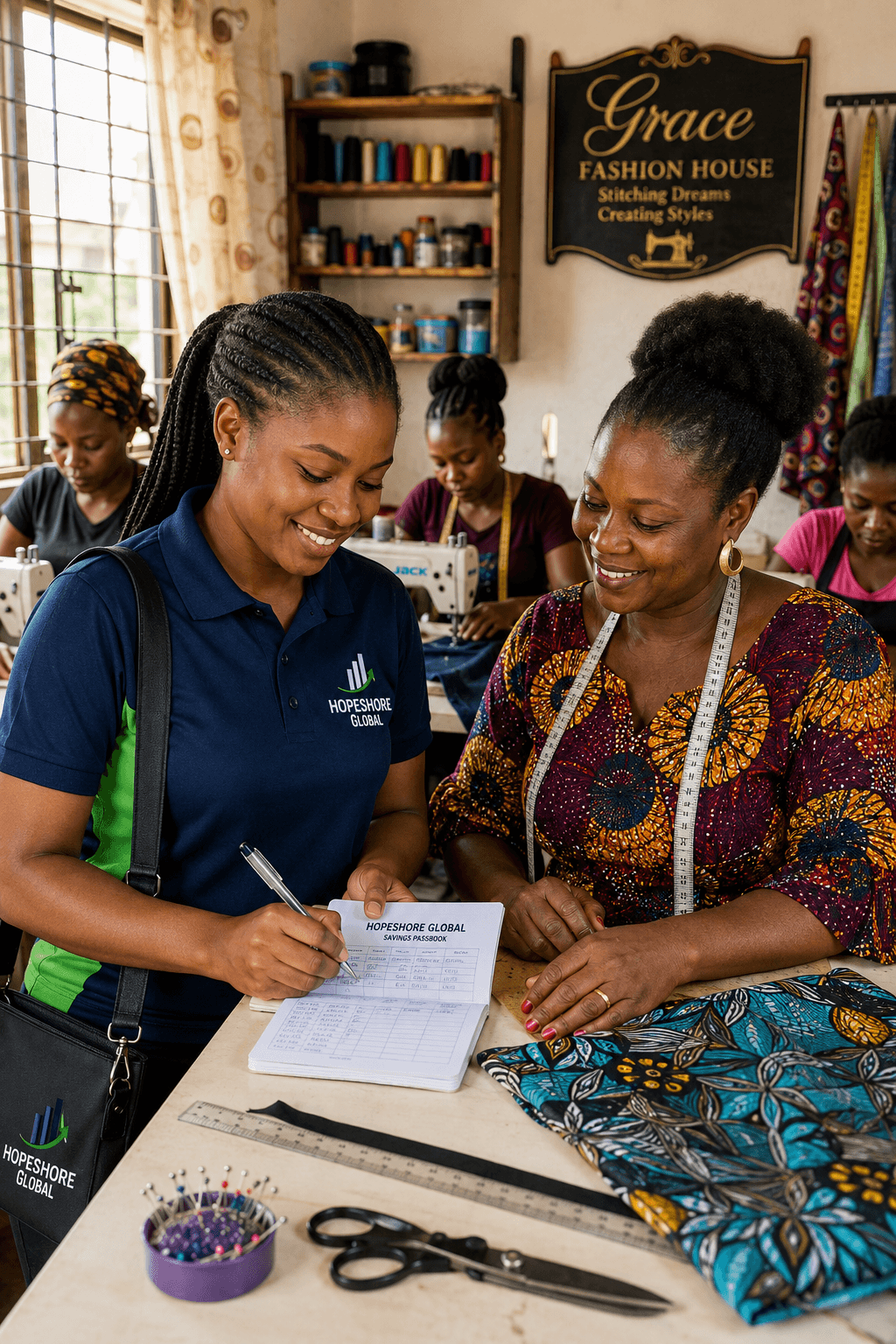 A fashion business owner saving with Hopeshore