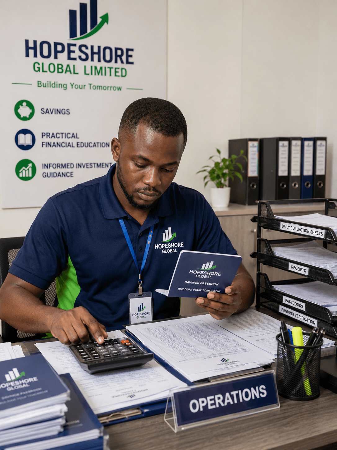 A Hopeshore operations team member at work